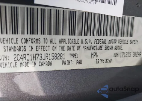 2018 Chrysler Pacifica Hybrid Touring Plus z USA, uszkodzony, nr VIN 2C4RC1H73JR158281